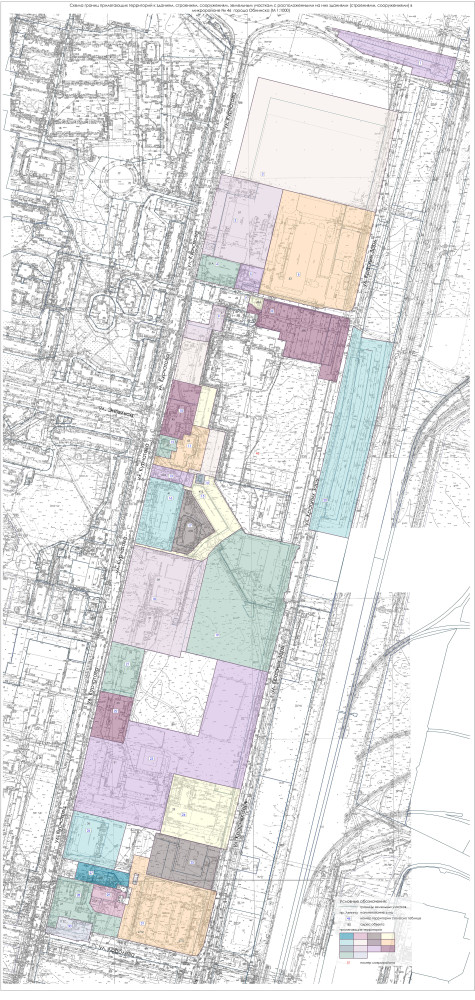 Схемы границ прилегающих территорий к зданиям, строениям, сооружениям, земельным участкам с расположенными на них зданиями (строениями, сооружениями) города Обнинска №1